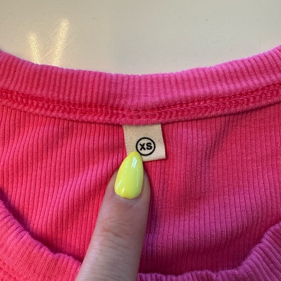 Pink Ribbed Tank Top - Picture 2 of 3